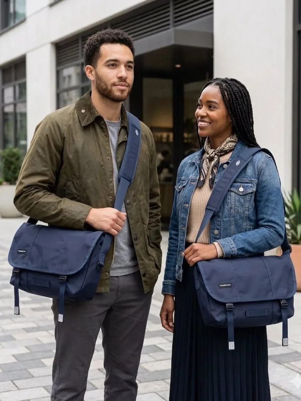 TIMBUK2 Classic Messenger Bag Navy Blue Adjustable Travel Unisex Medium